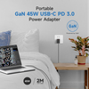 Mehrfachstecker-Universal-GaN-45-W-USB-Typ-C-PD3.0-Ladegerät mit 2 Anschlüssen 1C1A 